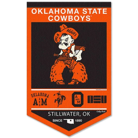 Oklahoma State Cowboys Heritage Logo History Banner Pennant Cover