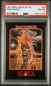 1991 IMPEL MEGA METAL 33 IRON MAIDEN PSA 8 - Picture 1 of 2