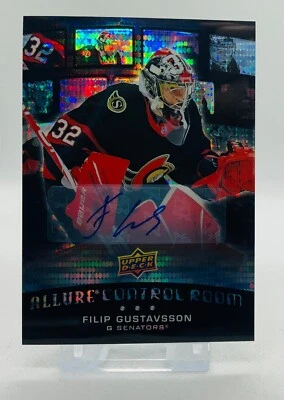 2021-22 Upper Deck Allure Control Room Filip Gustavsson #CR-5 Rookie Auto RC - Image 1 of 2