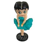 Vintage 1990 Betty Boop 3" Vinyl Figurine Toy Green Teal Dress Cool Breeze KFS
