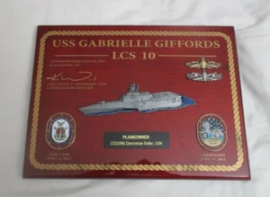 Marina de los Estados Unidos USS Gabrielle Gifford LCS-10 Desafío Tabla de Monedas Propietario Llamada Placa - Imagen 1 de 6