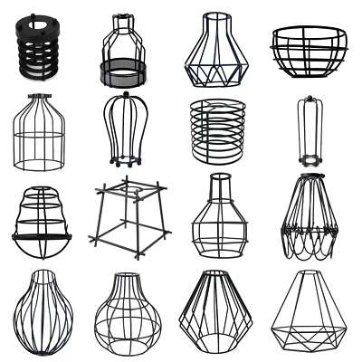 Lampenschirm Metallkäfig Hängelampe Vintage Deckenlampenschirm Draht Schirm E27 - Bild 1 von 4