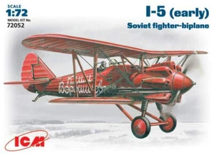 Kit modelo plástico 1/72 Polikarpov I-5 (temprano) avión de combate soviético ICM 72052 - Imagen 1 de 23