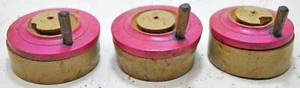Vintage Lot of 3 Wooden Mini Grinder Toys Original Hand Crafted Lacquer Painted - Picture 1 of 7