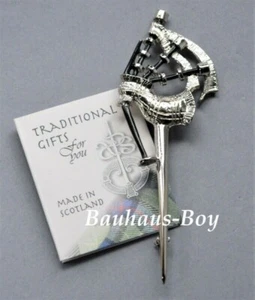 Arte Peltre KILT PIN GAITAS PELTRE ESMALTADO ORNAMENTADO HECHO EN LAS TIERRAS ALTAS DE ESCOCIA - Imagen 1 de 11