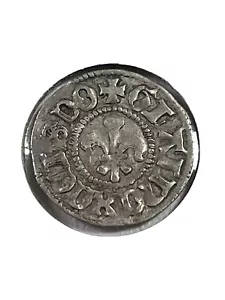 1350-1550 German States Free City Strasbourg 1 Kreuzer Silver Coin - Picture 1 of 5