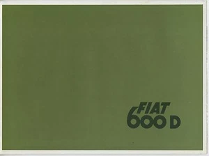 (36B) CATALOGUE FIAT 600D (berline, décapotable,multipla) - Picture 1 of 2