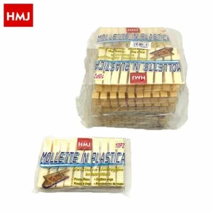 Set 120 Pezzi Mollette Pinze Bucato Panni Plastica ExtraForte Gialle hmj - Foto 1 di 1