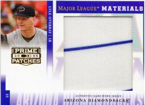 2005 Prime Patches Major League Materials Jumbo Swatch Baseball Card #31 Overbay