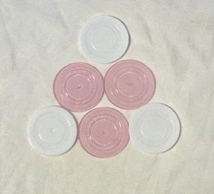 Dr Browns original pink and white baby bottle replacement stoppers set of 6 - Picture 1 of 1