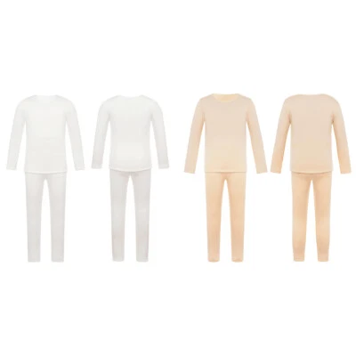 Kids Girl's Pullover And Pantyhose Skinny Sleepwear Fleece-Lined Pajamas Set - Image 1 of 4