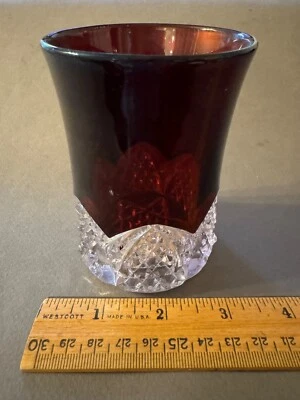 EAPG RUBY STAINED ANTIQUE GLASS CUP MUG (NO ENGRAVING OR ETCHING) - Image 1 of 4