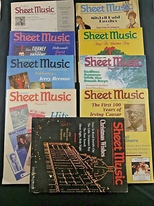 Lote de 9 REVISTA DE PARTITURAS Variedad de temas incluyendo canciones navideñas  - Imagen 1 de 10