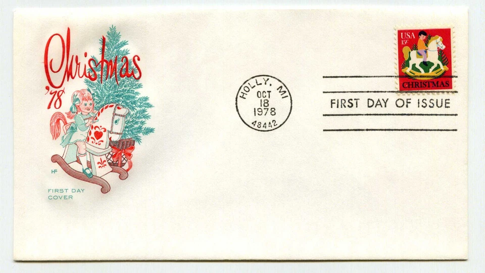 1769 Christmas 1978, Hobby Horse, Farnam, HF, FDC - Image 1 of 1