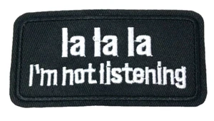 Patch Aufnäher zum Ausziehen bestickt Kleidung Hüte Jacken Mantel Schild Nachricht A451 - Bild 1 von 3