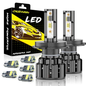 FIT VW T5.1 & T6 2x H4 LED Headlight Bulbs High/Low Beam Canbus Error Free White - Picture 1 of 13