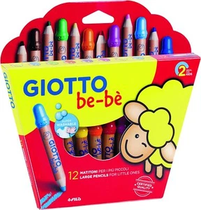 GIOTTO be-bè Large Colouring Pencils Set, 12 Assorted 12 Count (Pack of 1)  - Picture 1 of 10
