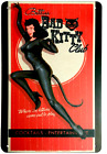 Panneau en métal vintage Bettie Page pinup fille art rétro panneau publicitaire 8x12