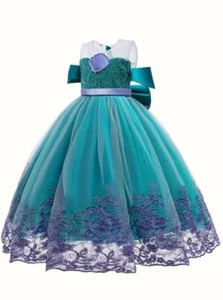 NEW Princess Mermaid Sequin Princess Dress Girls Halloween Costume - Picture 1 of 6