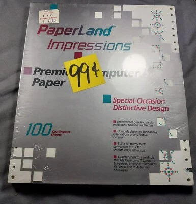 Red Blue Geometric Design Dot Matrix Paper 100 Sheets Paperland Brand Bannners - Image 1 of 2