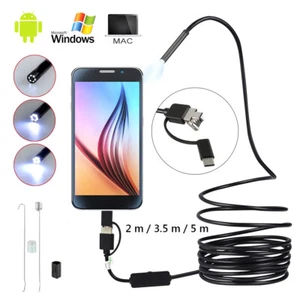 1/2m 7.0mm 1080P Endoscope Camera 6 LED Waterproof 3 in 1 USB/Micro USB/Type-C - Picture 1 of 16