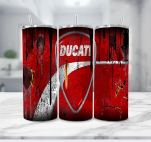 Ducati Bicchiere Bevanda Acciaio Inox Multicolore con Cannuccia - (20 fl oz) - Foto 1 di 3
