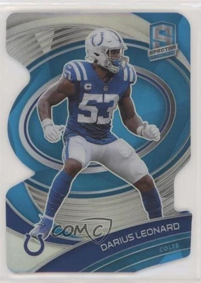 2021 Panini Spectra Neon Blue Prizm Die-Cut /50 Shaquille Leonard Darius #38 - Image 1 of 2