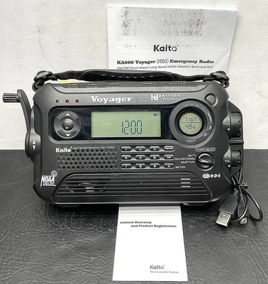 Kaito Voyager Pro - KA600 - Digital Solar Dynamo Kurbel - NOAA Radio (26222) - Bild 1 von 4