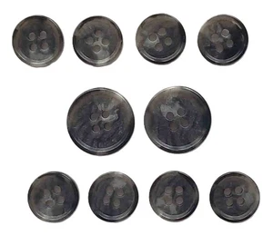 Vintage Hickey Freeman Genuine Horn Suit Buttons Gray T6C Men's - Picture 1 of 1