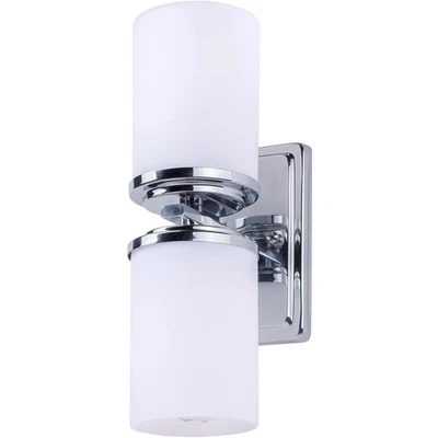 Forte Lighting 2424-02-05 Duo 2 Light 5 inch Chrome Wall Sconce Wall Light - Image 1 of 4