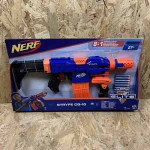 Pistola bláster motorizada Nerf N-Strike Elite Stryfe CQ-10 8 en 1 azul naranja - Imagen 1 de 6