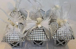 Silver Lantern Christmas 6 Ornaments-3in Wide x 4.5in High - Picture 1 of 7