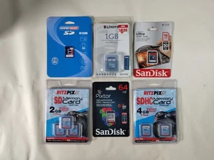 Konvolut 6 SD Speicherkarten Retail Packs - Bild 1 von 10