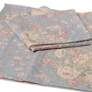 Vintage Ralph Lauren Shelter Island Floral Pair of Standard Pillowcases ~ ISSUES - Picture 1 of 4