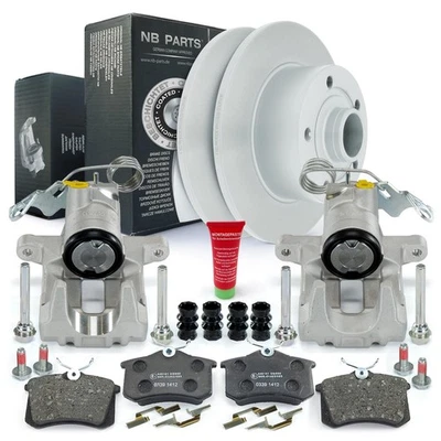 Bremssättel Bremszangen Bremsscheiben Bremsbeläge hinten für Audi A4 B5 + Avant - Bild 1 von 4