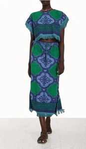 ZIMMERMAN Tiggy Frottee-Rock mit Kordelzug Größe 12 ORIGINAL UVP 270 £ #M2 - Bild 1 von 11