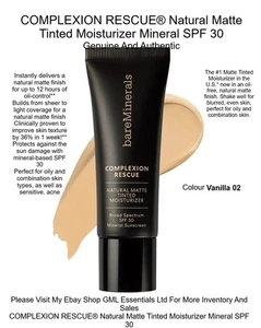bareMinerals Complexion Rescue Tinted Moisturizer colour Vanilla02In RETAIL PACK - Picture 1 of 3