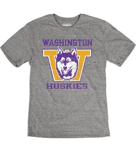 Washington Huskies Tri-Blend T-Shirt Vintage Retro Heather Gray, Medium - Bild 1 von 4
