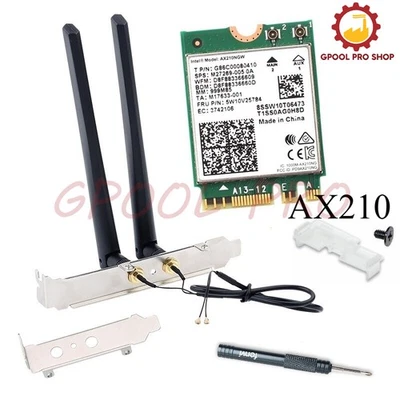 for Intel AX210 mini Desktop Kit Wireless Network wifi Card M.2 Wifi 6e Adapter - Image 1 of 4