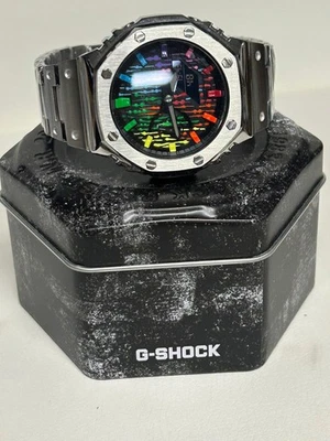 G-Shock Casio GA2100 rainbow Mod NUOVO CasiOak Stainless Steel top quality - Immagine 1 di 4