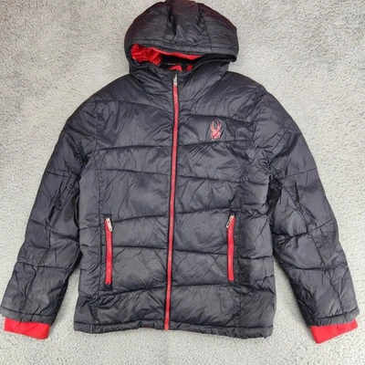 Chaqueta acolchada con capucha Spyder Nexus para niños talla XL (18/20) negra Foto 1 de 4