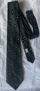 Vintage Necktie Men’s Black And Green Tie 3” Wide Skinny Necktie 56” Length - Picture 1 of 10