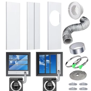 Upgraded Window Dryer Vent Kit with 4 Inch 10 feet Dryer Vent Hose, Universal... - Picture 1 of 7