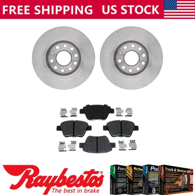 Kit de rotores de freno traseros + pastillas de cerámica y herrajes para Volkswagen Beetle 2012 Foto 1 de 4