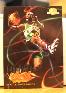 1995-96 Skybox Kinetic insert Card #K9 Gary Payton Seattle Supersonics