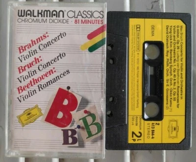 Brahms Bruch Beethoven - Violin Concertos Oistrakh Ferras DG Tape Paper Label NM - Image 1 of 2