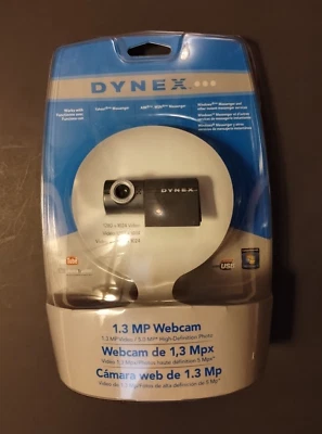 NEW Dynex 1.3 MP Vid/5.0 MP High-Def Photo Webcam w/Microphone USB 2.0 DX-WEB1C - Image 1 of 4