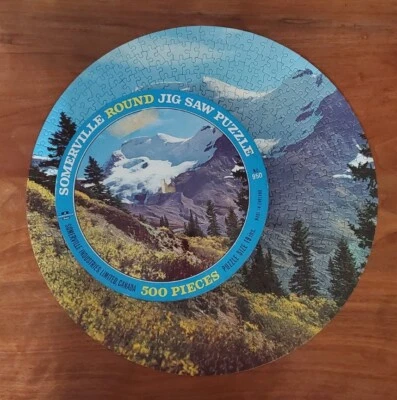 RARE 1960s Circular Puzzle in Original Round Tin Somerville COMPLETE - Image 1 of 4