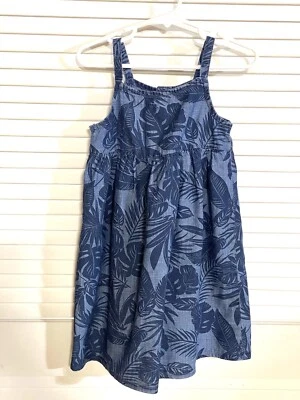 Blue Tropical Hawaiian Floral Crazy 8 Boho Dress Sz 5 Girls EUC - Image 1 of 4