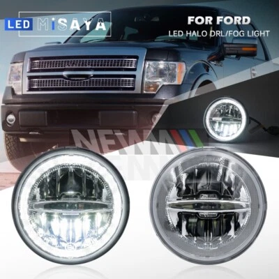 Luz de conducción antiniebla LED blanca Halo DRL para 06-10 Ford F-150/ 06-08 Lincoln Mark LT Foto 1 de 4